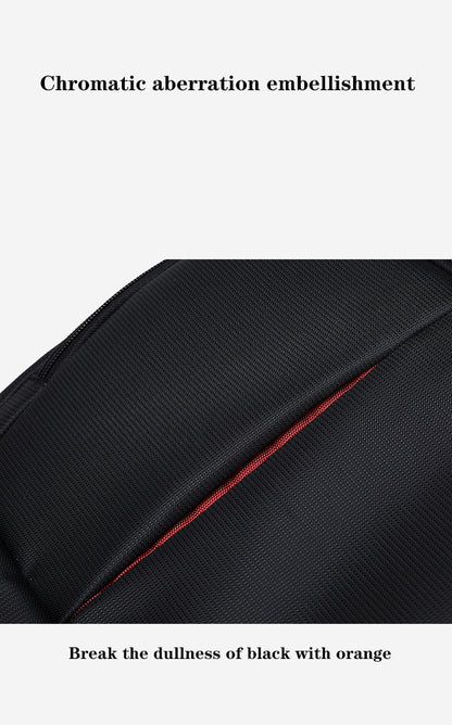 Large Capacity Waterproof Backpack Travel Shoulders Camera Bags(Black Grid Inner Orange) by buy2fix