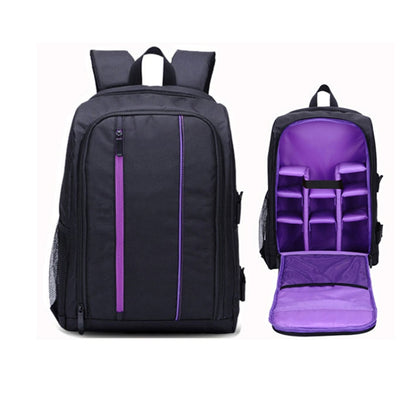 Outdoor Camera Backpack Waterproof Photography Camera Shoulders Bag, Size:45x32x18cm (Purple) by buy2fix