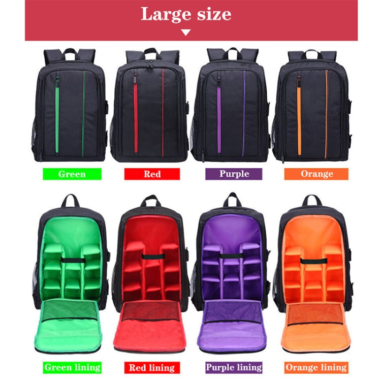 Outdoor Camera Backpack Waterproof Photography Camera Shoulders Bag, Size:33.5x25.5x15.5cm(Red) by buy2fix