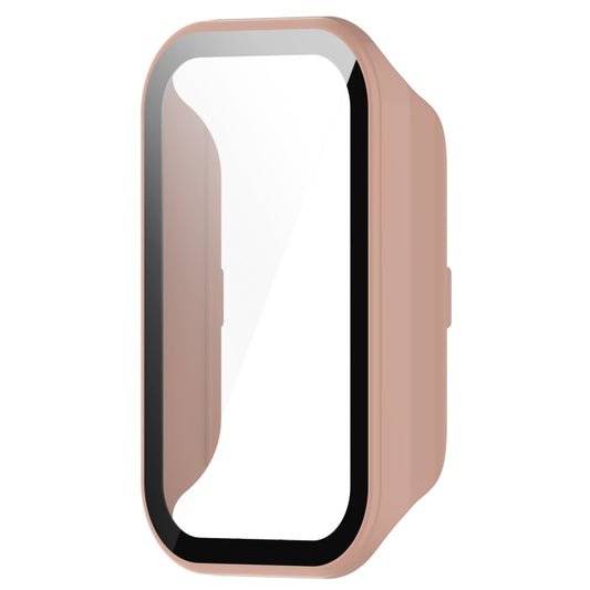 For Redmi Band 2 PC+ Tempered Film Integrated Watch Protective Case(Pink) - Watch Cases by buy2fix | Online Shopping UK | buy2fix