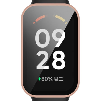 For Redmi Band 2 PC+ Tempered Film Integrated Watch Protective Case(Pink) - Watch Cases by buy2fix | Online Shopping UK | buy2fix