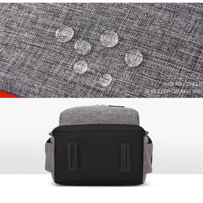 Small Waterproof Camera Backpack Shoulders SLR Camera Bag(Grey) by buy2fix