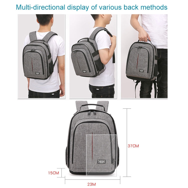 Small Waterproof Camera Backpack Shoulders SLR Camera Bag(Black) by buy2fix