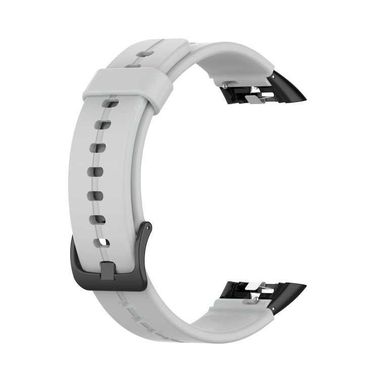 For Honor Band 7 Solid Color Silicone Watch Band(Grey) by buy2fix