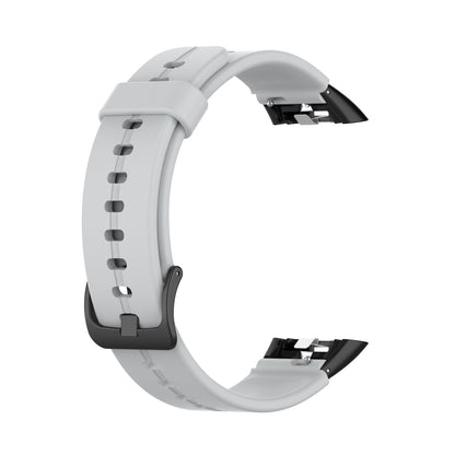 For Honor Band 7 Solid Color Silicone Watch Band(Grey) by buy2fix