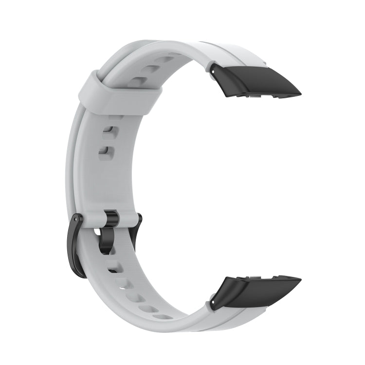 For Honor Band 7 Solid Color Silicone Watch Band(Grey) by buy2fix