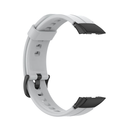 For Honor Band 7 Solid Color Silicone Watch Band(Grey) by buy2fix