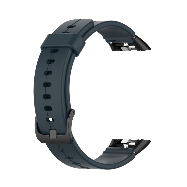 For Honor Band 7 Solid Color Silicone Watch Band(Midnight Blue) by buy2fix