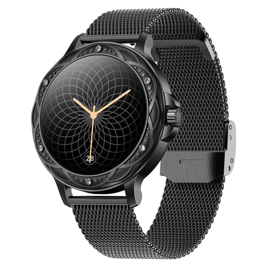 CF12 1.2 inch Waterproof Smart Steel Strap Wristband Support Heart Rate Monitoring / Blood Pressure Monitoring(Black) by buy2fix