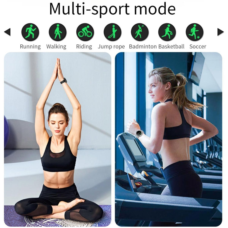 CF96 1.2 inch Waterproof Smart Silicone Strap Wristband Support Heart Rate Monitoring / Blood Pressure Monitoring(Silver) - Smart Wristbands by buy2fix | Online Shopping UK | buy2fix