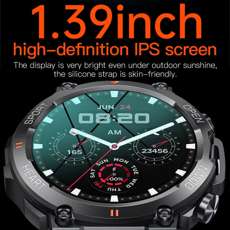 K56 Pro 1.39 inch Smart Silicone Strap Wristband Support Heart Rate Monitoring / Blood Pressure Monitoring(Black) by buy2fix