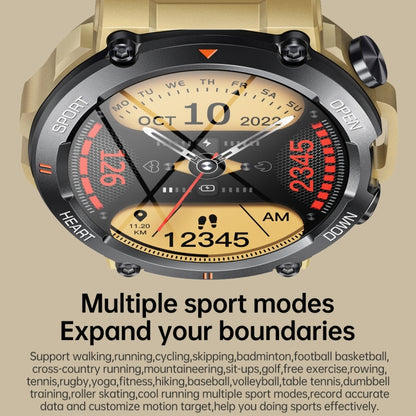 K56 Pro 1.39 inch Smart Silicone Strap Wristband Support Heart Rate Monitoring / Blood Pressure Monitoring(Khaki) by buy2fix