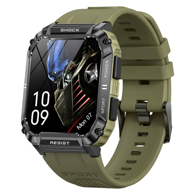 T3 1.95 inch Rugged Smart Sports Wristband Support Heart Rate Monitoring / Blood Pressure Monitoring(Green) by buy2fix