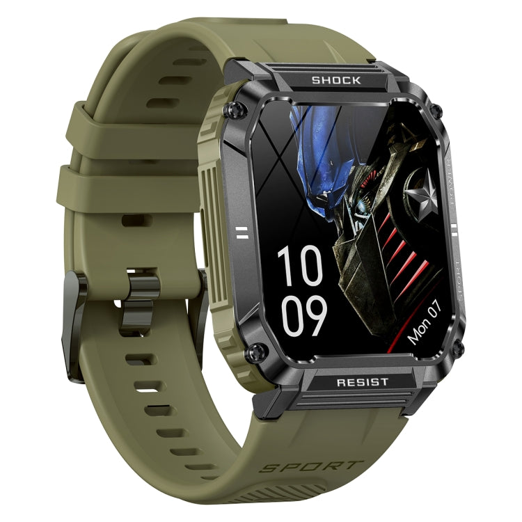 T3 1.95 inch Rugged Smart Sports Wristband Support Heart Rate Monitoring / Blood Pressure Monitoring(Green) by buy2fix