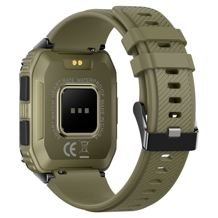 T3 1.95 inch Rugged Smart Sports Wristband Support Heart Rate Monitoring / Blood Pressure Monitoring(Green) by buy2fix