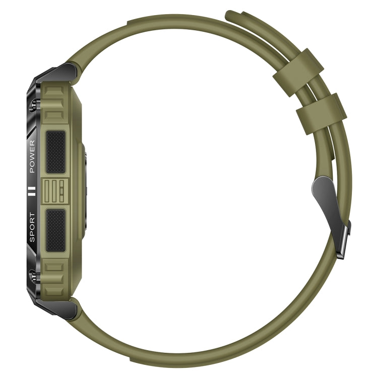 T3 1.95 inch Rugged Smart Sports Wristband Support Heart Rate Monitoring / Blood Pressure Monitoring(Green) by buy2fix