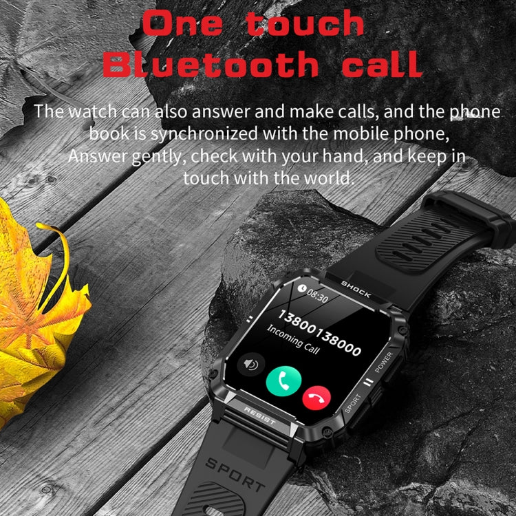 T3 1.95 inch Rugged Smart Sports Wristband Support Heart Rate Monitoring / Blood Pressure Monitoring(Black) by buy2fix