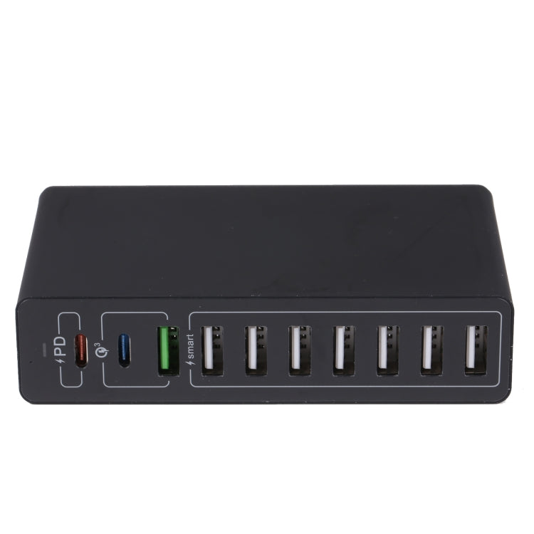 MFT-03Q 10 in 1 65W QC3.0 USB Smart Fast Charger, Plug Type:US Plug(Black) by buy2fix