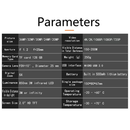 NV3000 Outdoor Hunting 4K HD Monocular Digital Night Vision Device(Camouflage) by buy2fix