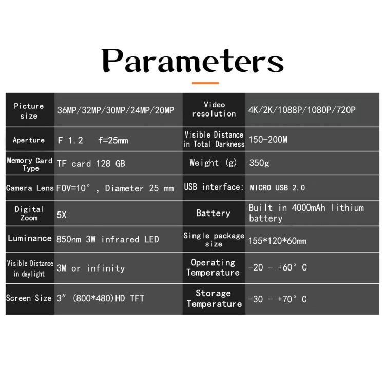 NV4000C Outdoor Hunting 4K HD Binocular Digital Night Vision(Camouflage) by buy2fix