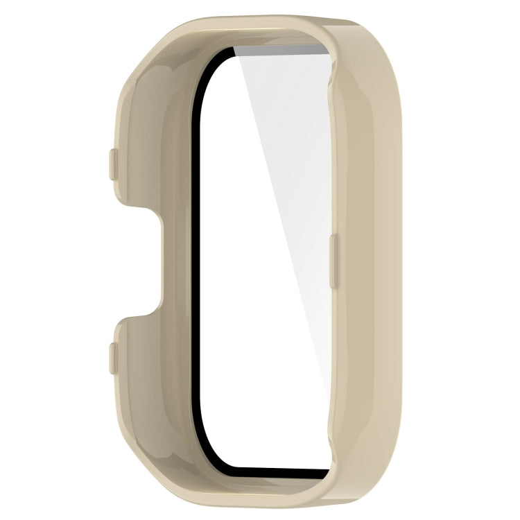 For Xiaomi Redmi Watch 3 PC + Tempered Film Integrated Watch Protective Case(Ivory White) - Watch Cases by buy2fix | Online Shopping UK | buy2fix