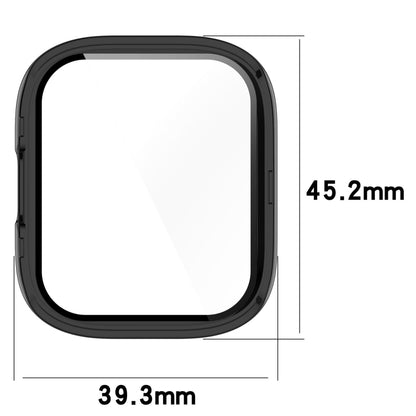 For Xiaomi Redmi Watch 3 PC + Tempered Film Integrated Watch Protective Case(Ivory White) - Watch Cases by buy2fix | Online Shopping UK | buy2fix