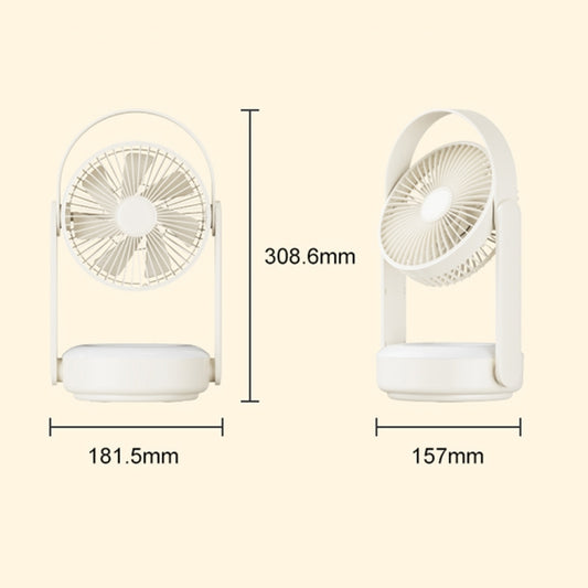 WT-F62 Outdoor Portable USB Charging Air Cooling Fan with LED Night Lamp(Army Green) by buy2fix