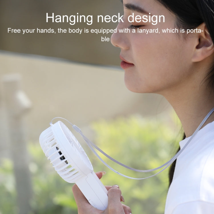 WT-F58 Hanging Neck Handheld Electric Fan(Cream Color) by buy2fix