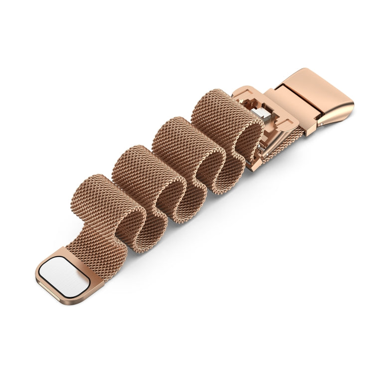 For Honor Band 7 Milan Magnetic Metal Watch Band(Rose Gold) by buy2fix