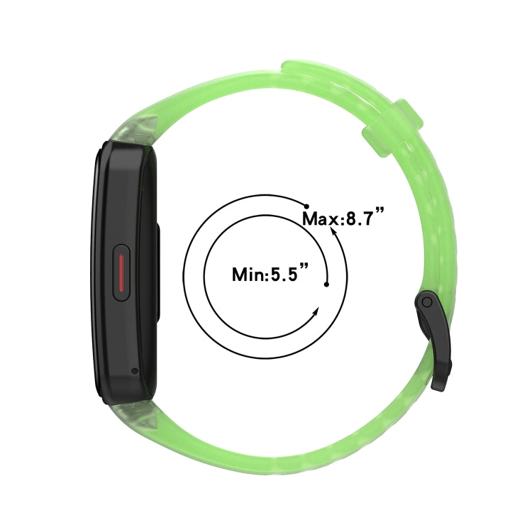 For Honor Band 7 Transparent TPU Watch Band(Pink) by buy2fix