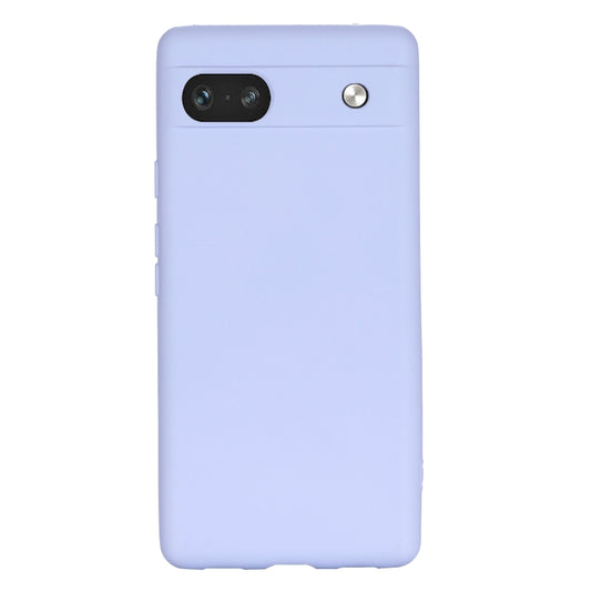 For Google Pixel 7a Pure Color Liquid Silicone Shockproof Phone Case(Purple) - Google Cases by buy2fix | Online Shopping UK | buy2fix