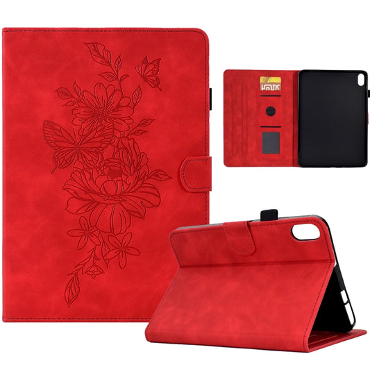 Peony Butterfly Embossed Leather Smart Tablet Case For iPad 2025 / 2022(Red) - iPad 2025 / 2022 Cases by buy2fix | Online Shopping UK | buy2fix