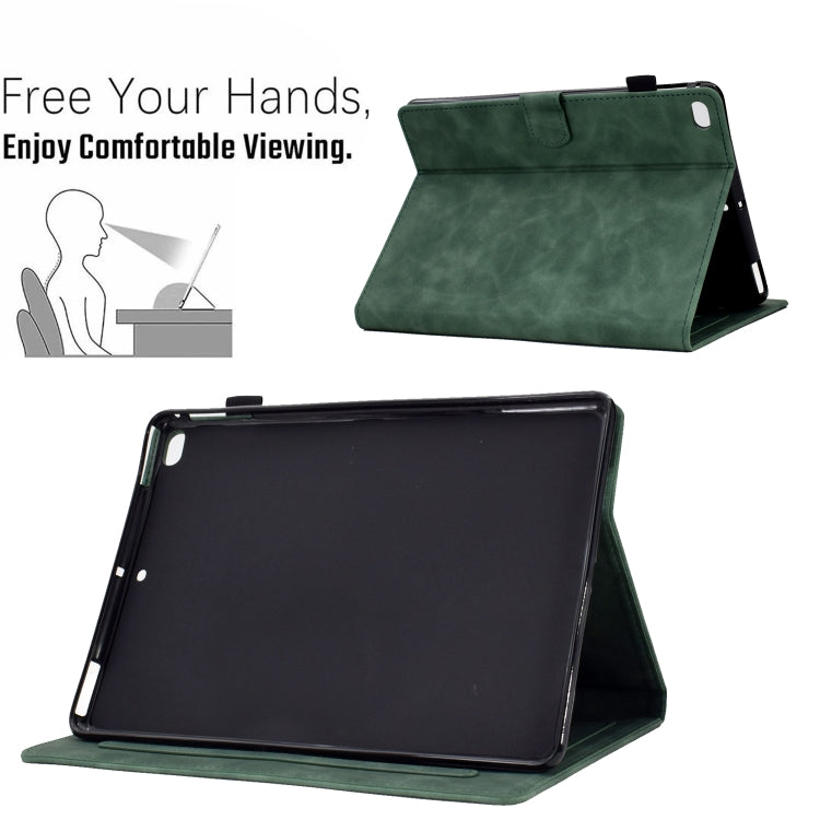 Peony Butterfly Embossed Leather Smart Tablet Case For iPad Air / Air 2 / 9.7 2017 / 9.7 2018(Green) - iPad 9.7 (2018) & (2017) Cases by buy2fix | Online Shopping UK | buy2fix