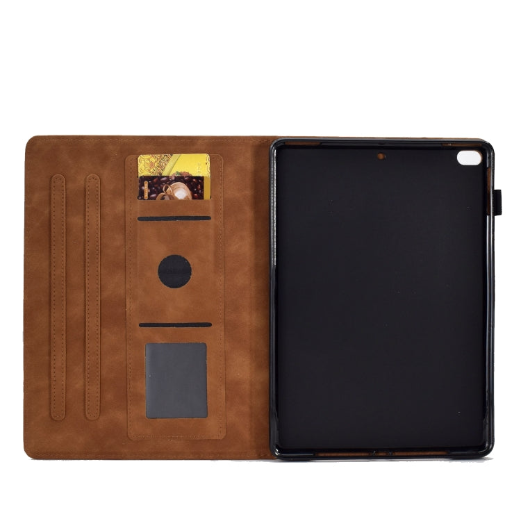 Peony Butterfly Embossed Leather Smart Tablet Case For iPad mini 5 / 4 / 3 / 2 / 1(Brown) - iPad mini (2019) / mini 5 Cases by buy2fix | Online Shopping UK | buy2fix