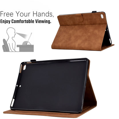 Peony Butterfly Embossed Leather Smart Tablet Case For iPad mini 5 / 4 / 3 / 2 / 1(Brown) - iPad mini (2019) / mini 5 Cases by buy2fix | Online Shopping UK | buy2fix