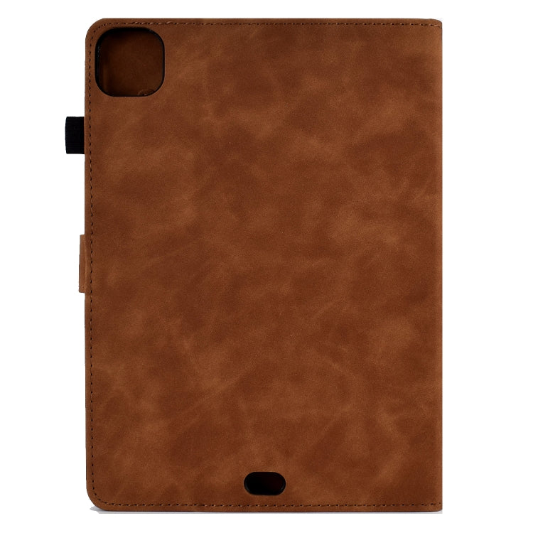 Peony Butterfly Embossed Leather Smart Tablet Case For iPad Pro 11 2020/2018 / Air 10.9 2020(Brown) - iPad Pro 11 (2018) Cases by buy2fix | Online Shopping UK | buy2fix