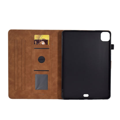 Peony Butterfly Embossed Leather Smart Tablet Case For iPad Pro 11 2020/2018 / Air 10.9 2020(Brown) - iPad Pro 11 (2018) Cases by buy2fix | Online Shopping UK | buy2fix