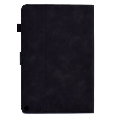 For Amazon Kindle Fire HD8 2020 Peony Butterfly Embossed Leather Smart Tablet Case(Black) - Amazon by buy2fix | Online Shopping UK | buy2fix