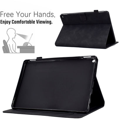 For Amazon Kindle Fire HD8 2020 Peony Butterfly Embossed Leather Smart Tablet Case(Black) - Amazon by buy2fix | Online Shopping UK | buy2fix