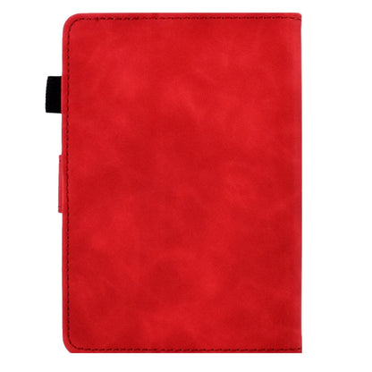 For Amazon Kindle Paperwhite 4/3/2/1 Peony Butterfly Embossed Leather Smart Tablet Case(Red) - Amazon by buy2fix | Online Shopping UK | buy2fix