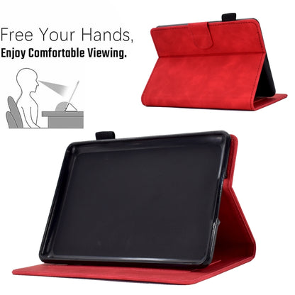 For Amazon Kindle Paperwhite 4/3/2/1 Peony Butterfly Embossed Leather Smart Tablet Case(Red) - Amazon by buy2fix | Online Shopping UK | buy2fix