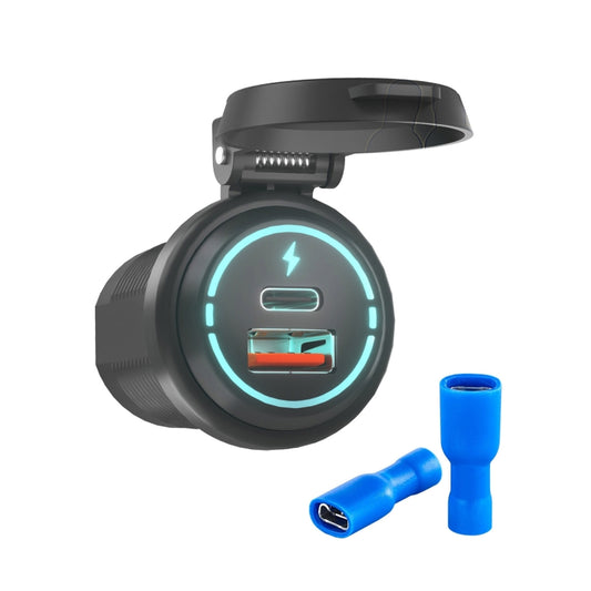 ZH-1786A1 QC3.0 USB-A + Type-C Dual Interface Car Charger - DIY Modified Charger by buy2fix | Online Shopping UK | buy2fix