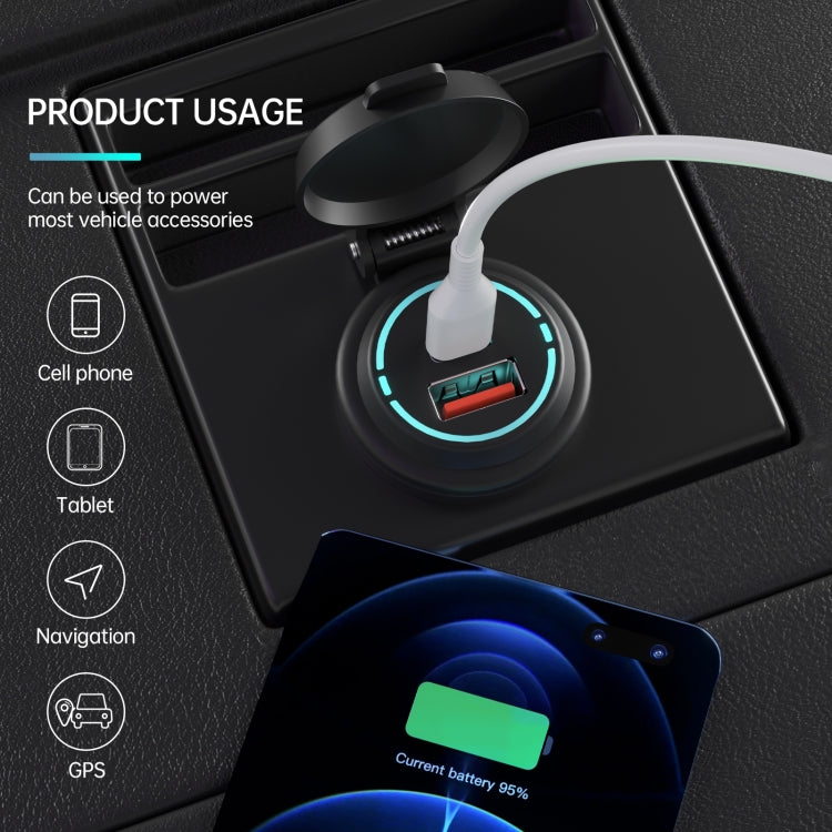 ZH-1786A1 QC3.0 USB-A + Type-C Dual Interface Car Charger - DIY Modified Charger by buy2fix | Online Shopping UK | buy2fix