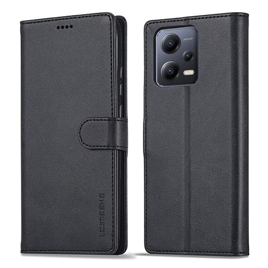 For Xiaomi Redmi Note 12 Pro 5G/Poco X5 Pro LC.IMEEKE Calf Texture Horizontal Flip Leather Case(Black) - Xiaomi Cases by LC.IMEEKE | Online Shopping UK | buy2fix