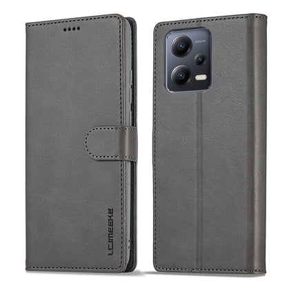 For Xiaomi Redmi Note 12 Pro+ LC.IMEEKE Calf Texture Horizontal Flip Leather Case(Grey) - Xiaomi Cases by LC.IMEEKE | Online Shopping UK | buy2fix