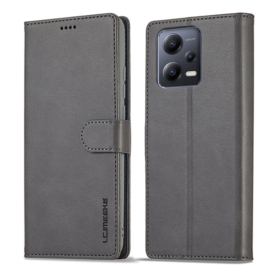 For Xiaomi Redmi Note 12 Pro+ LC.IMEEKE Calf Texture Horizontal Flip Leather Case(Grey) - Xiaomi Cases by LC.IMEEKE | Online Shopping UK | buy2fix