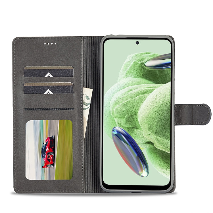 For Xiaomi Redmi Note 12 Pro+ LC.IMEEKE Calf Texture Horizontal Flip Leather Case(Grey) - Xiaomi Cases by LC.IMEEKE | Online Shopping UK | buy2fix