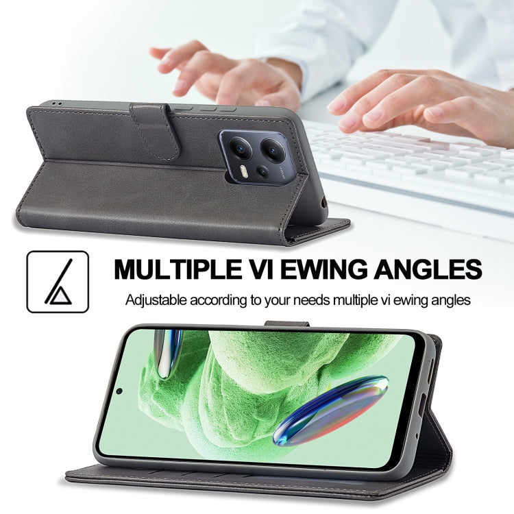 For Xiaomi Redmi Note 12 Pro+ LC.IMEEKE Calf Texture Horizontal Flip Leather Case(Grey) - Xiaomi Cases by LC.IMEEKE | Online Shopping UK | buy2fix