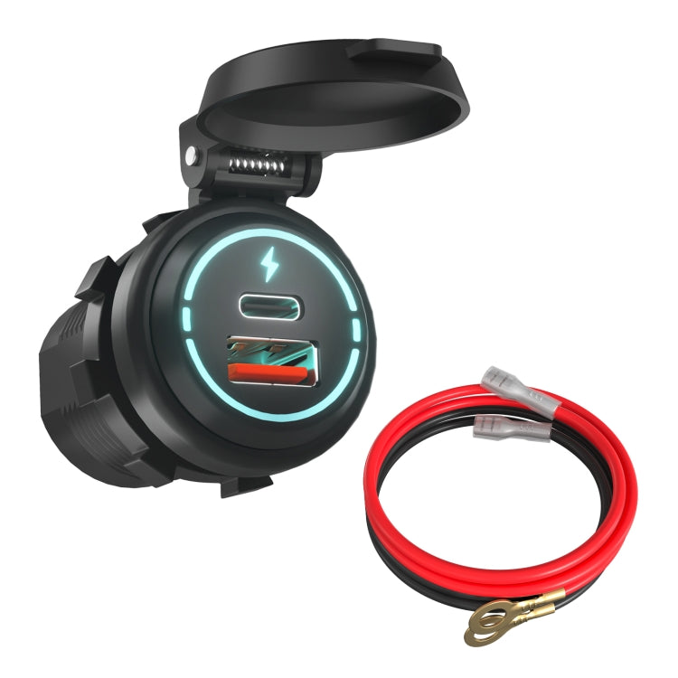ZH-1786A2 QC3.0 USB-A + Type-C Dual Interface Car Charger, Cable Length: 60cm - DIY Modified Charger by buy2fix | Online Shopping UK | buy2fix