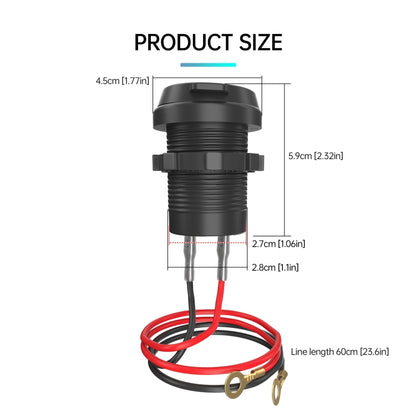 ZH-1786A2 QC3.0 USB-A + Type-C Dual Interface Car Charger, Cable Length: 60cm - DIY Modified Charger by buy2fix | Online Shopping UK | buy2fix